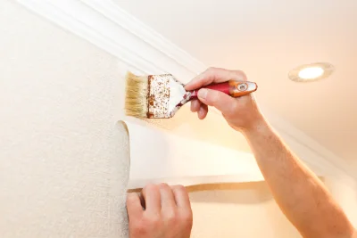 Pose de papier peint à Gabrias — revêtements muraux et toiles de verre